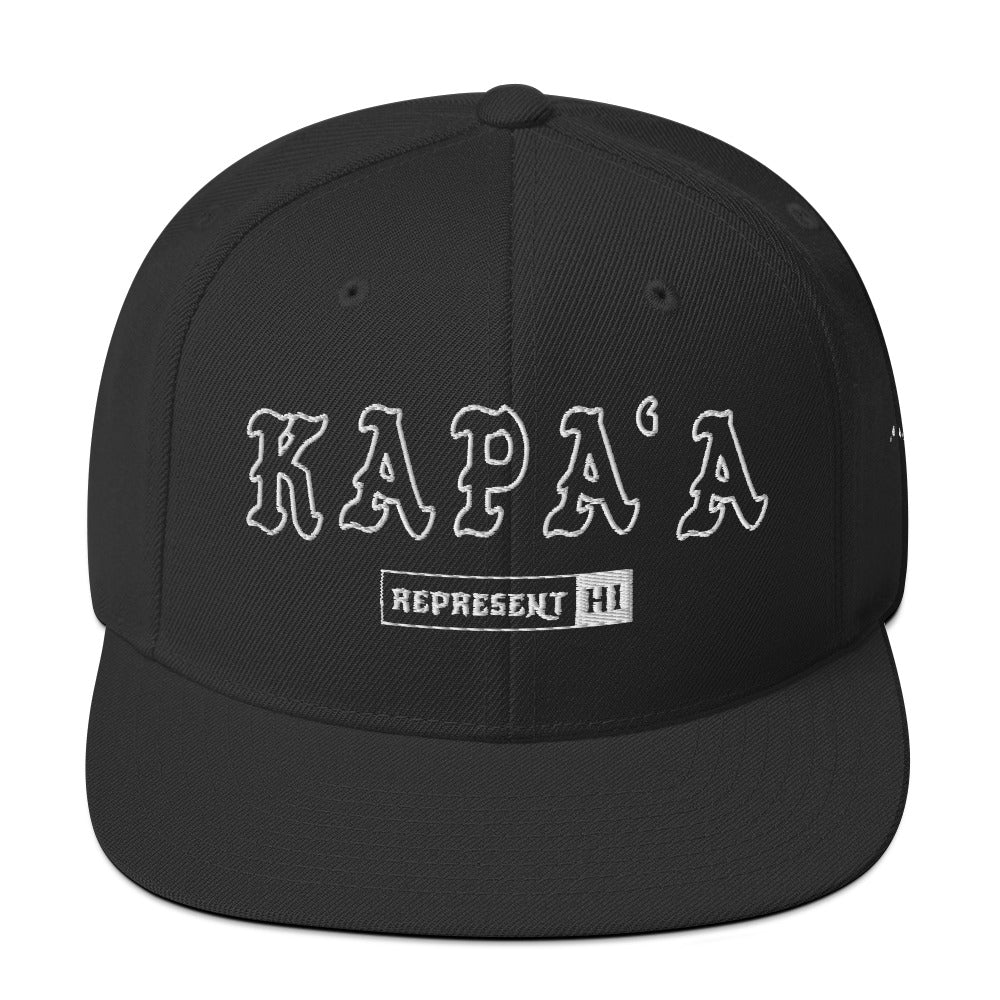 KapaʻA Snapback Hat — Black — front view