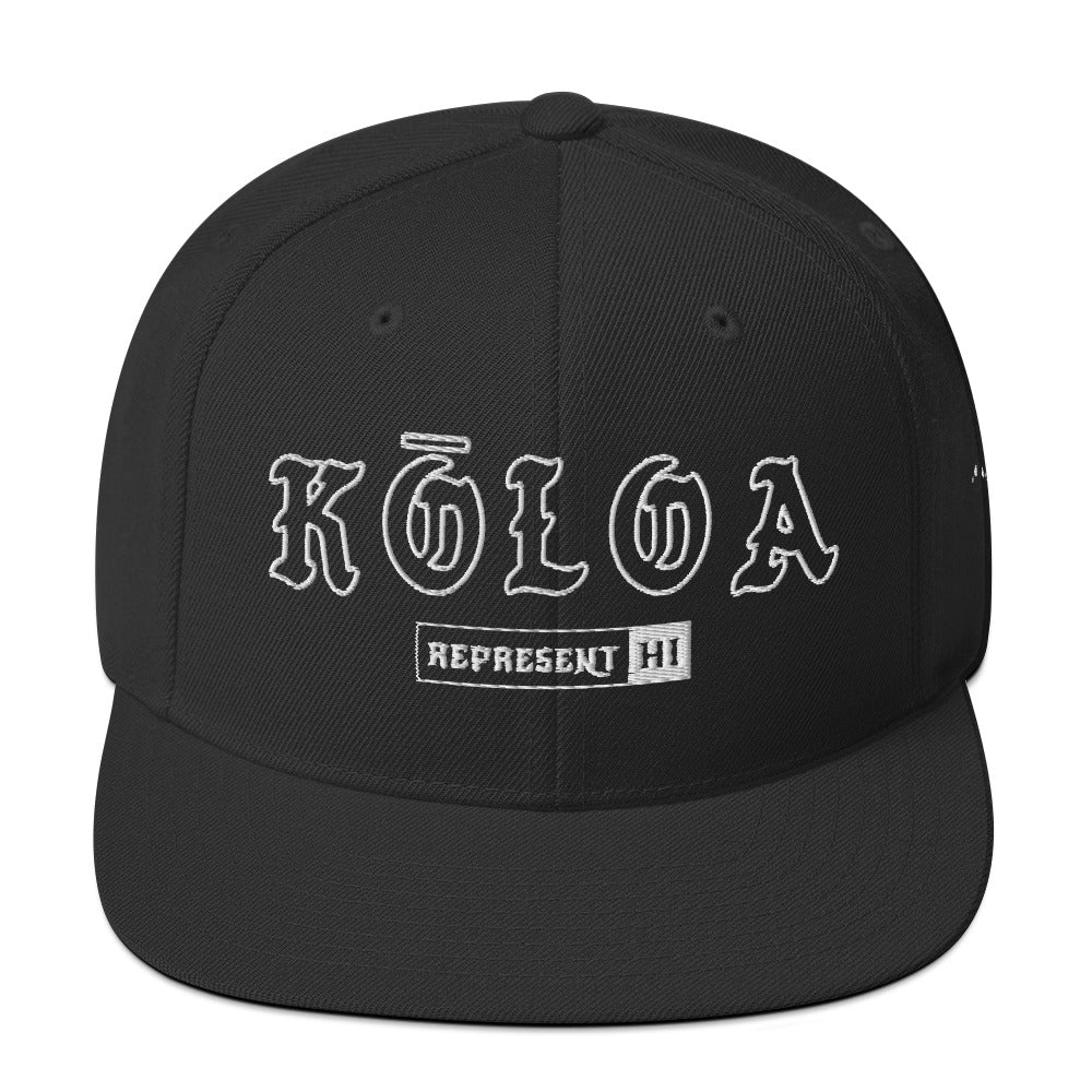 Kōloa Snapback Hat — Black — front view