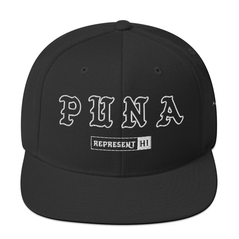 Puna Snapback Hat — Black — front view