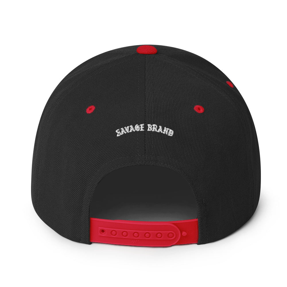 Upcountry Snapback Hat — Black/ Red — back view