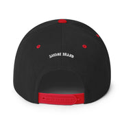 LānaʻI City Snapback Hat — Black/ Red — back view