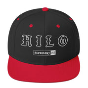 Hilo Snapback Hat — Black/ Red — front view