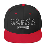 KapaʻA Snapback Hat — Black/ Red — front view
