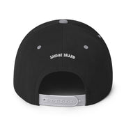 Kona Snapback Hat — Black/ Silver — back view
