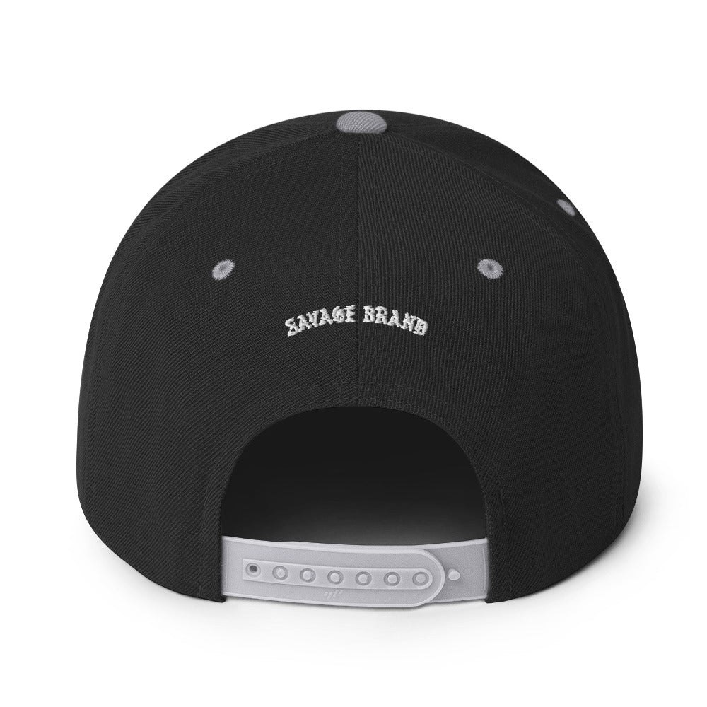 Big Island Snapback Hat — Black/ Silver — back view