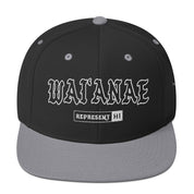 WaiʻAnae Snapback Hat — Black/ Silver — front view