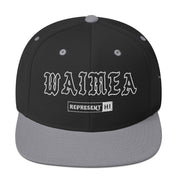 Waimea Snapback Hat — Hawaiʻi Island — Black/ Silver — front view