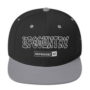 Upcountry Snapback Hat — Black/ Silver — front view