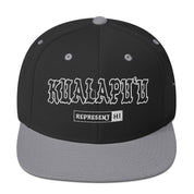 KualapuʻU Snapback Hat — Black/ Silver — front view