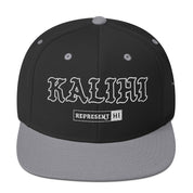 Kalihi Snapback Hat — Black/ Silver — front view