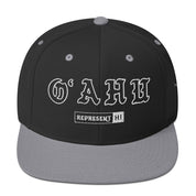 Oʻahu Snapback Hat — Black/ Silver — front view