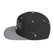 WaiʻAnae Snapback Hat — Black/ Silver — left side view