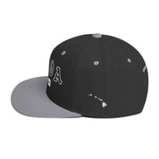 Pāhoa Snapback Hat — Black/ Silver — left side view