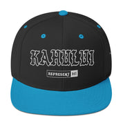 Kahului Snapback Hat — Black/ Teal — front view