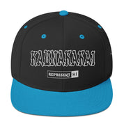 Kaunakakai Snapback Hat — Black/ Teal — front view