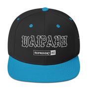 Waipahu Snapback Hat — Black/ Teal — front view