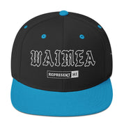 Waimea Snapback Hat — Hawaiʻi Island — Black/ Teal — front view