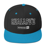 KualapuʻU Snapback Hat — Black/ Teal — front view