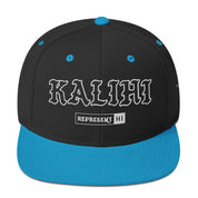Kalihi Snapback Hat — Black/ Teal — front view