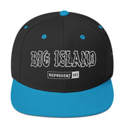 Big Island Snapback Hat — Black/ Teal — front view