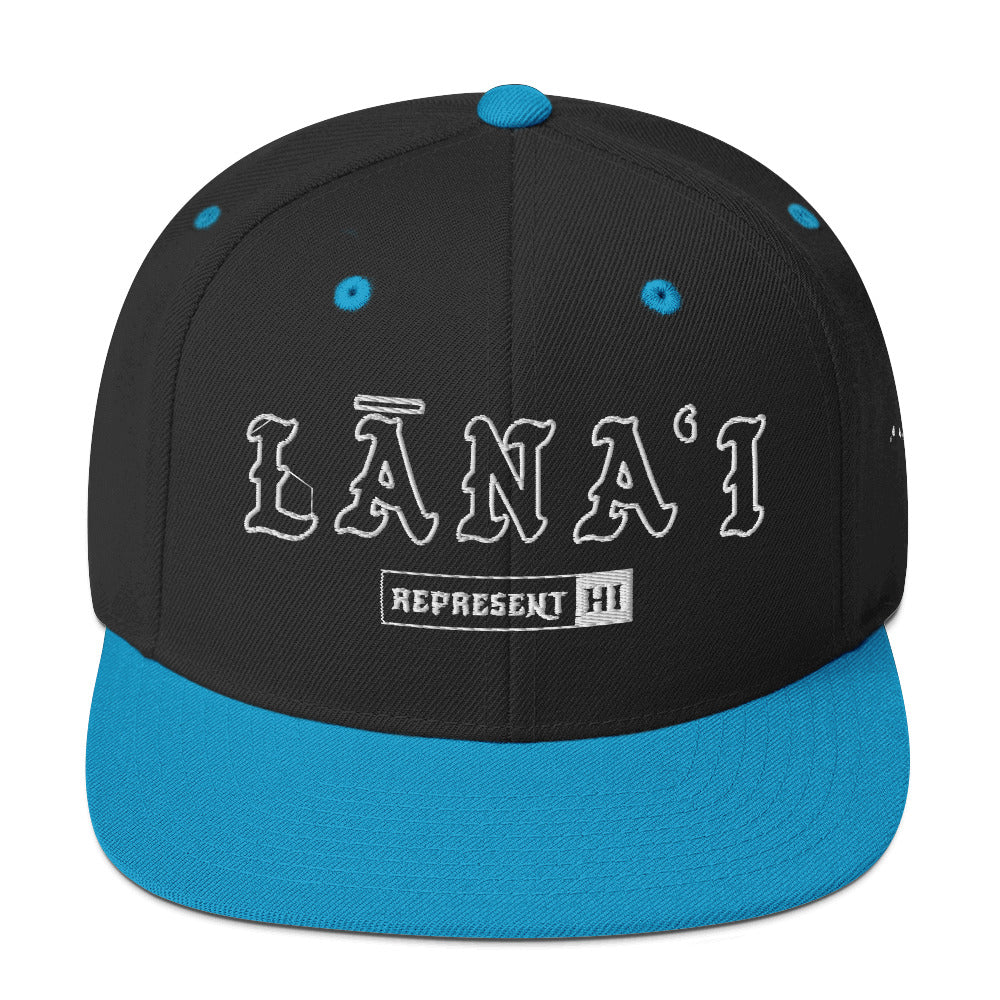 Lānaʻi Snapback Hat — Black/ Teal — front view