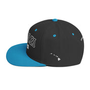 Kapolei Snapback Hat — Black/ Teal — left side view