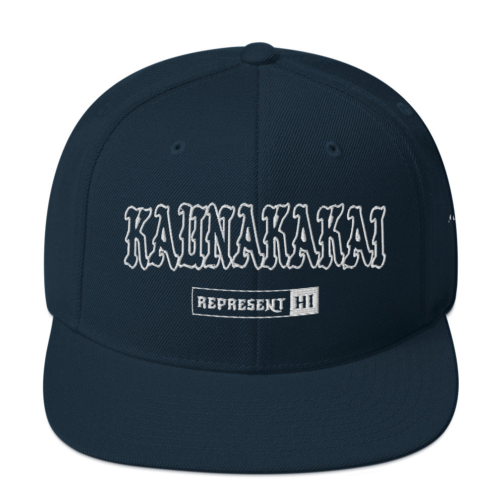 Kaunakakai Snapback Hat — Dark Navy — front view