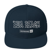 ʻEwa Beach Snapback Hat — Dark Navy — front view