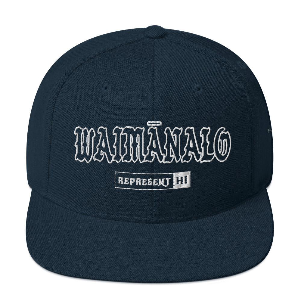 Waimānalo Snapback Hat — Dark Navy — front view