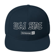 Wai Side Snapback Hat — Dark Navy — front view