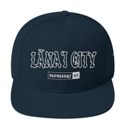 LānaʻI City Snapback Hat — Dark Navy — front view