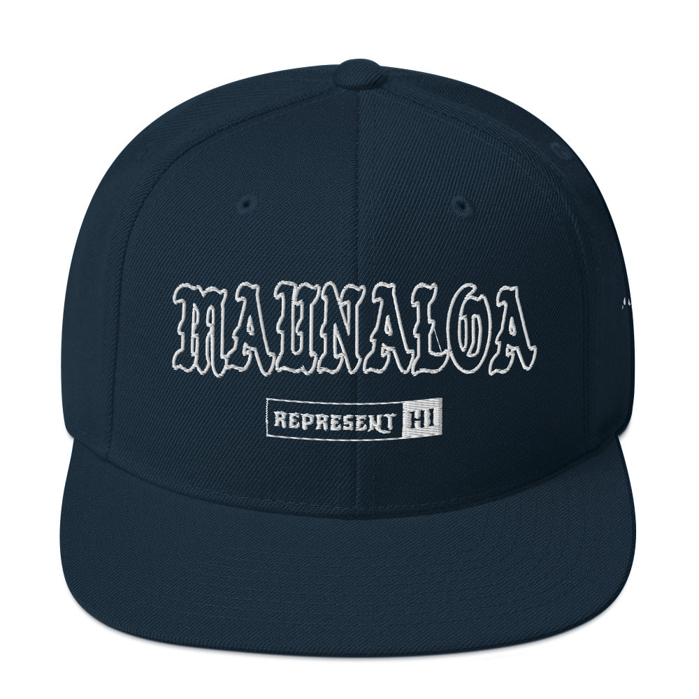 Maunaloa Snapback Hat — Dark Navy — front view