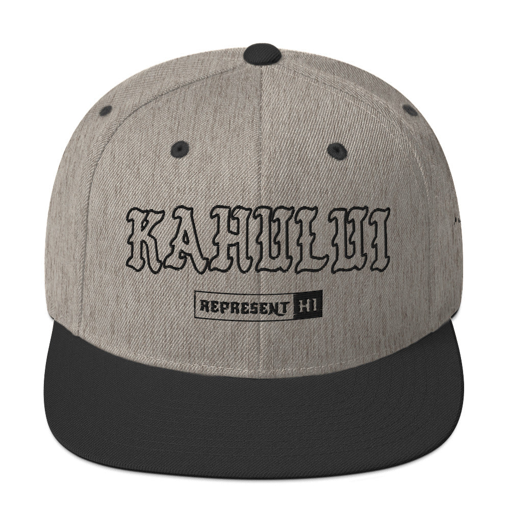 Kahului Snapback Hat — Heather/Black — front view