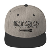 WaiʻAnae Snapback Hat — Heather/Black — front view