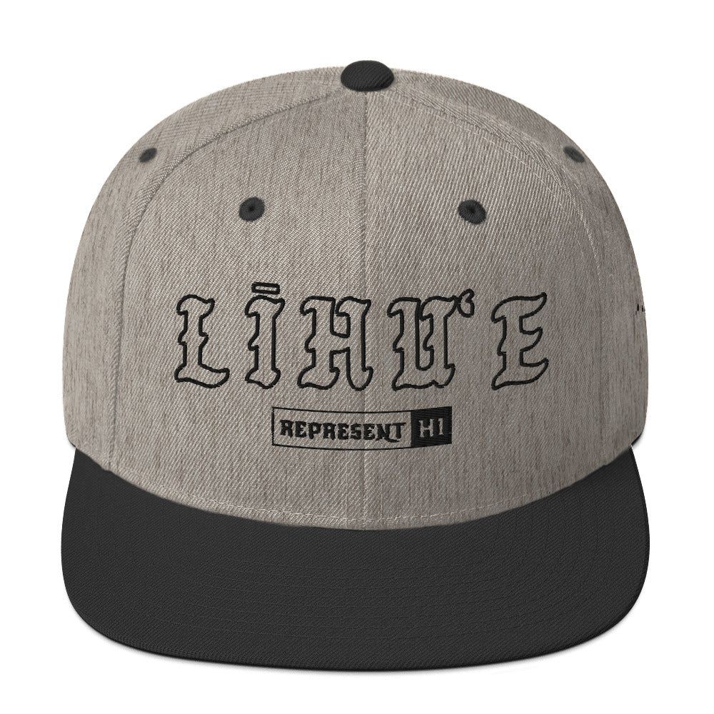 LīhuʻE Snapback Hat — Heather/Black — front view