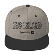 Big Island Snapback Hat — Heather/Black — front view