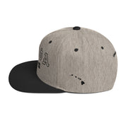 Pāhoa Snapback Hat — Heather/Black — left side view