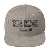 ʻEwa Beach Snapback Hat — Heather Grey — front view