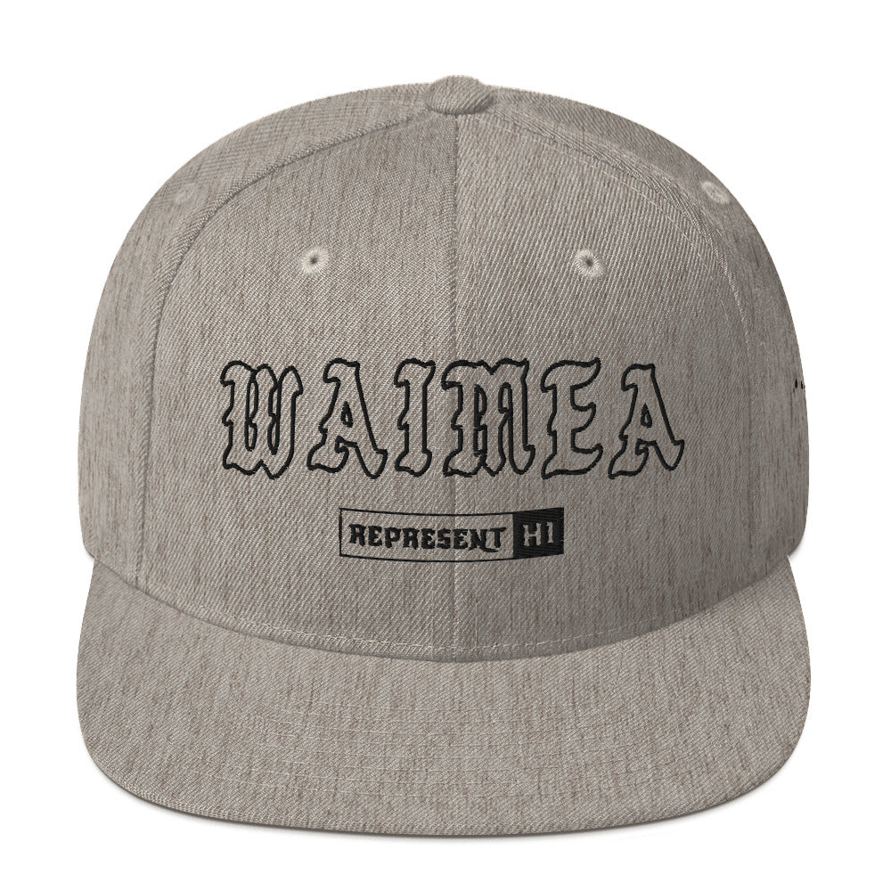 Waimea Snapback Hat — Hawaiʻi Island — Heather Grey — front view