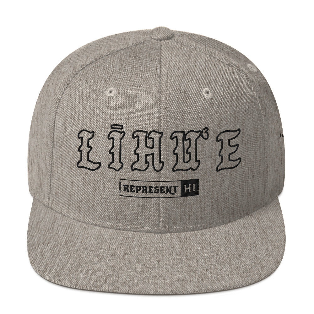 LīhuʻE Snapback Hat — Heather Grey — front view