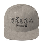 Kōloa Snapback Hat — Heather Grey — front view