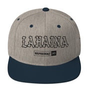 Lahaina Snapback Hat — Heather Grey/ Navy — front view