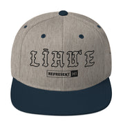LīhuʻE Snapback Hat — Heather Grey/ Navy — front view