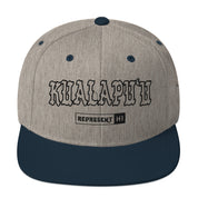 KualapuʻU Snapback Hat — Heather Grey/ Navy — front view