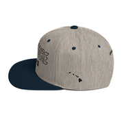 KāneʻOhe Snapback Hat — Heather Grey/ Navy — left side view
