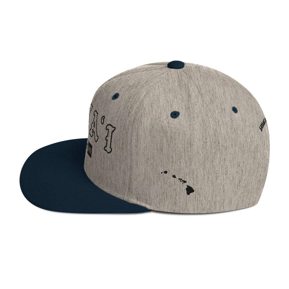 Lānaʻi Snapback Hat — Heather Grey/ Navy — left view