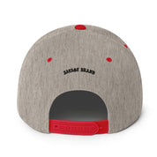 Waimea Snapback Hat — Hawaiʻi Island — Heather Grey/ Red — back view