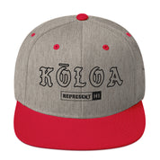 Kōloa Snapback Hat — Heather Grey/ Red — front view