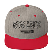 KualapuʻU Snapback Hat — Heather Grey/ Red — front view