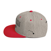 Kaunakakai Snapback Hat — Heather Grey/ Red — left side view